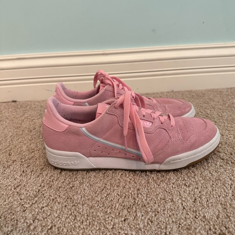 Pink Suede Adidas Sneakers